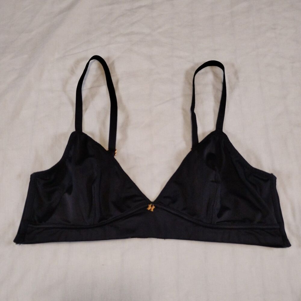 Savage X Fenty Light Support Unlined Bra Size Small Black
